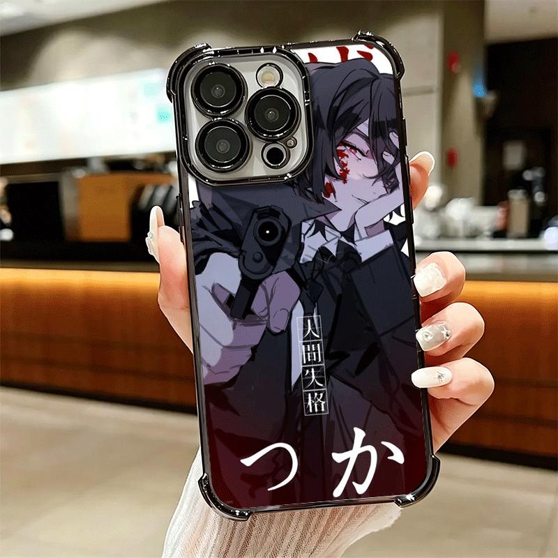 Чехол для телефона Bungo Stray Dogs Дазай с покрытием для iPhone 16 17 Pro Max Air 16E 14 15 Plus 12 13 Mini Противоударный чехол с подушкой безопасности