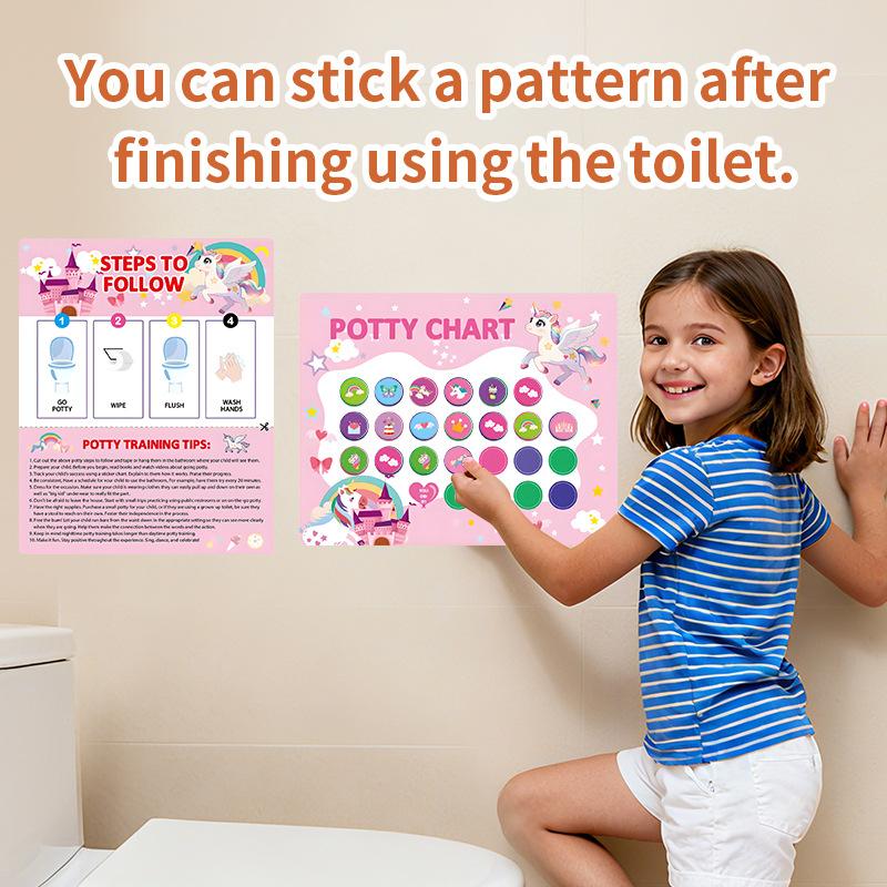 Таблица наклеек за успехи Приучение к туалету Формирование туалетных привычек Тренировочные наклейки Детская таблица для приучения к горшку для мальчиков и девочек