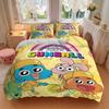 3Pcs Gumball'S Colorful Friends Bedding Set Quilt Cover Pillowcase Home Christmas Xmas Halloween Gift 1 Duvet Cover 2 Pillowcase M929359