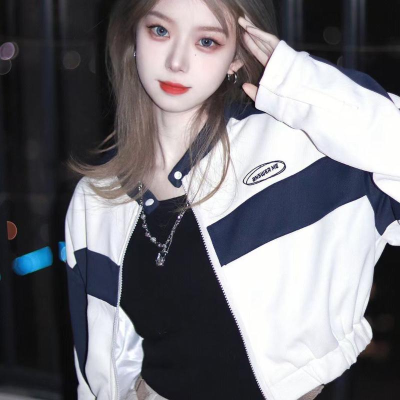Корейская уличная укороченная куртка-бомбер женская Harajuku модные уличные короткие куртки женские весенние повседневные винтажные Y2k