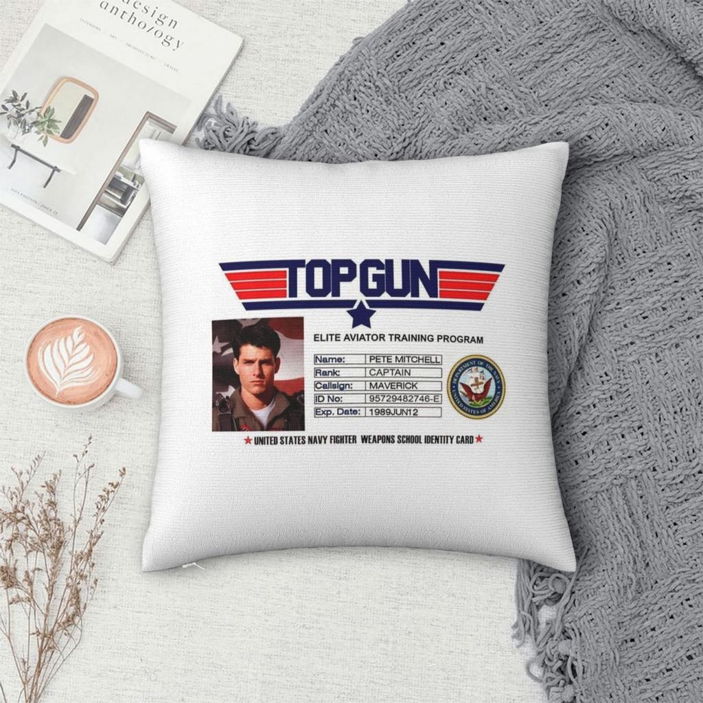 Top Gun Том Круз Мэверик Квадратная Наволочка Чехол для Подушки Наволочка Чехол для Декоративной Подушки для Дома Спальни Автомобиля