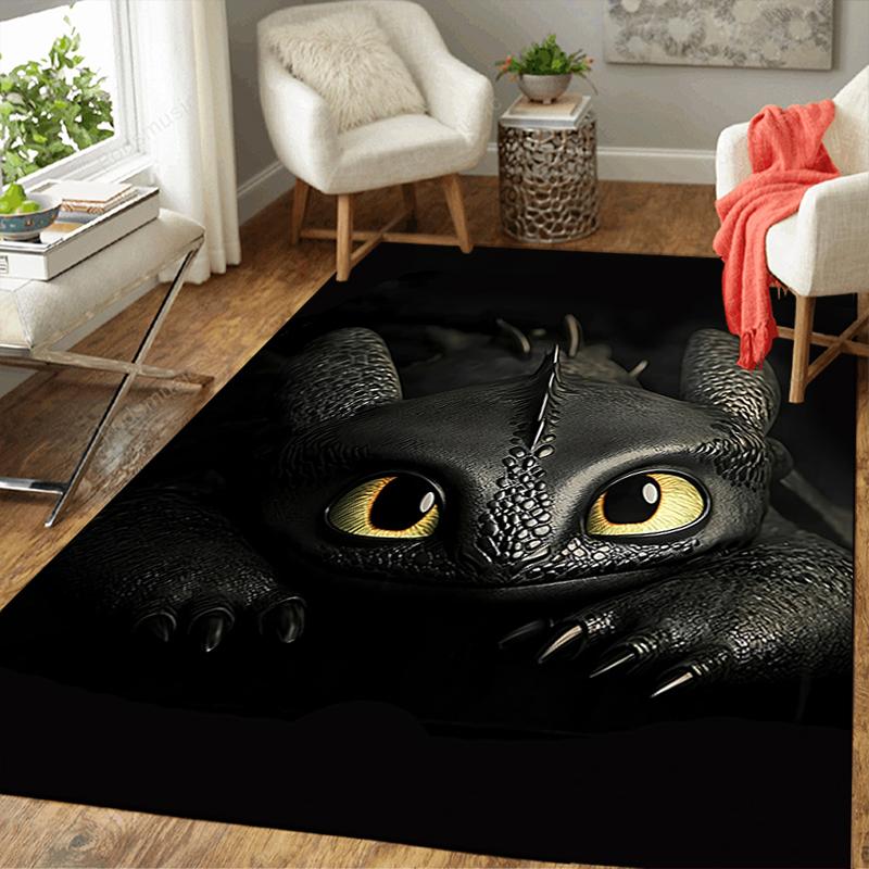 1Pc Dragon Golden Eyes Rug, Office Carpet Indoor Outdoor Doormat, Non-Slip Soft, Living Room, Christmas Halloween Gift. M928148