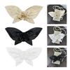 Women Pre-Tied Bow Tie 3D Flower Bowknot Neck Tie Brooch Corsage Detachable Collar Lapel Pin School Uniform Accessory