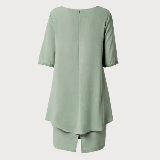 Женское платье из двух частей, праздничная одежда, темперамент, облегающее платье-футляр до колена, уличная одежда