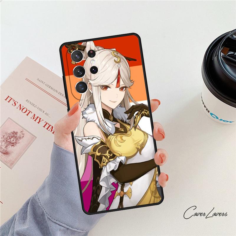 Чехол для телефона Genshin Impact Нин Гуан Для Samsung Galaxy S24 S25 S23 S22 Ultra Note 10 20 Plus S20 S21 FE