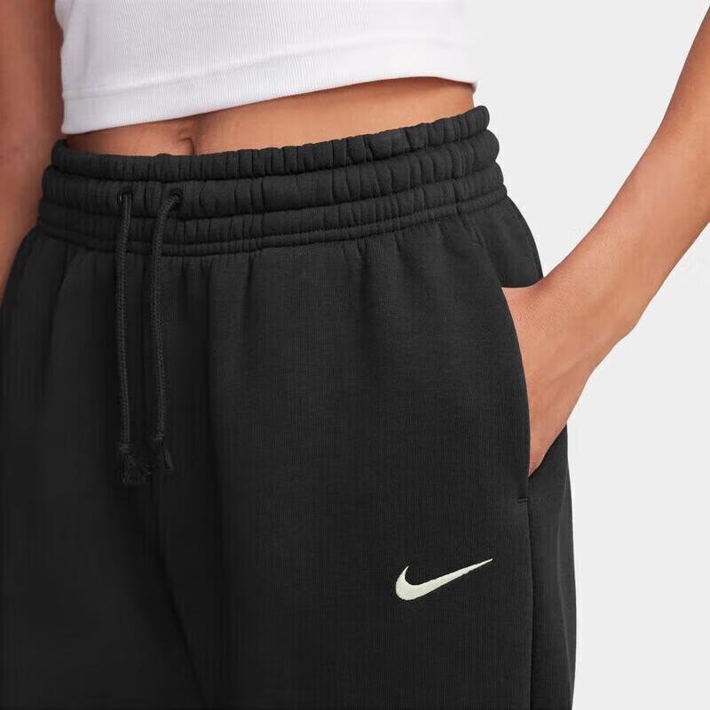 Nike Женские спортивные брюки из вязаного флиса с высокой талией, зауженные