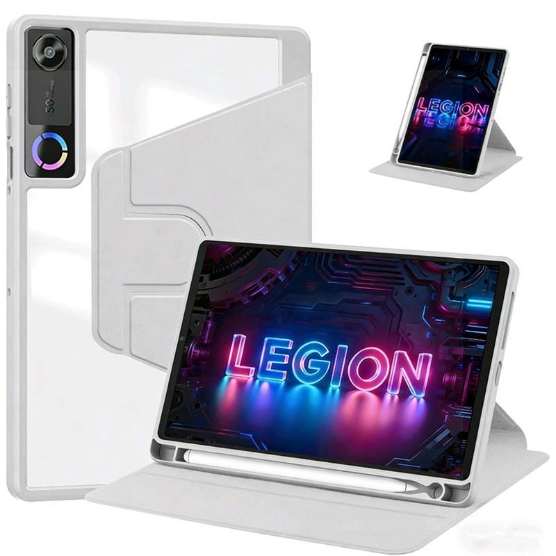 Для Lenovo LEGION Y700 2026 5-го Поколения 8,8 Дюйма Акриловая Задняя Крышка со Слотом для Стилуса Вращающийся Чехол для Y700 5-го Поколения 8,8" Smart Cover