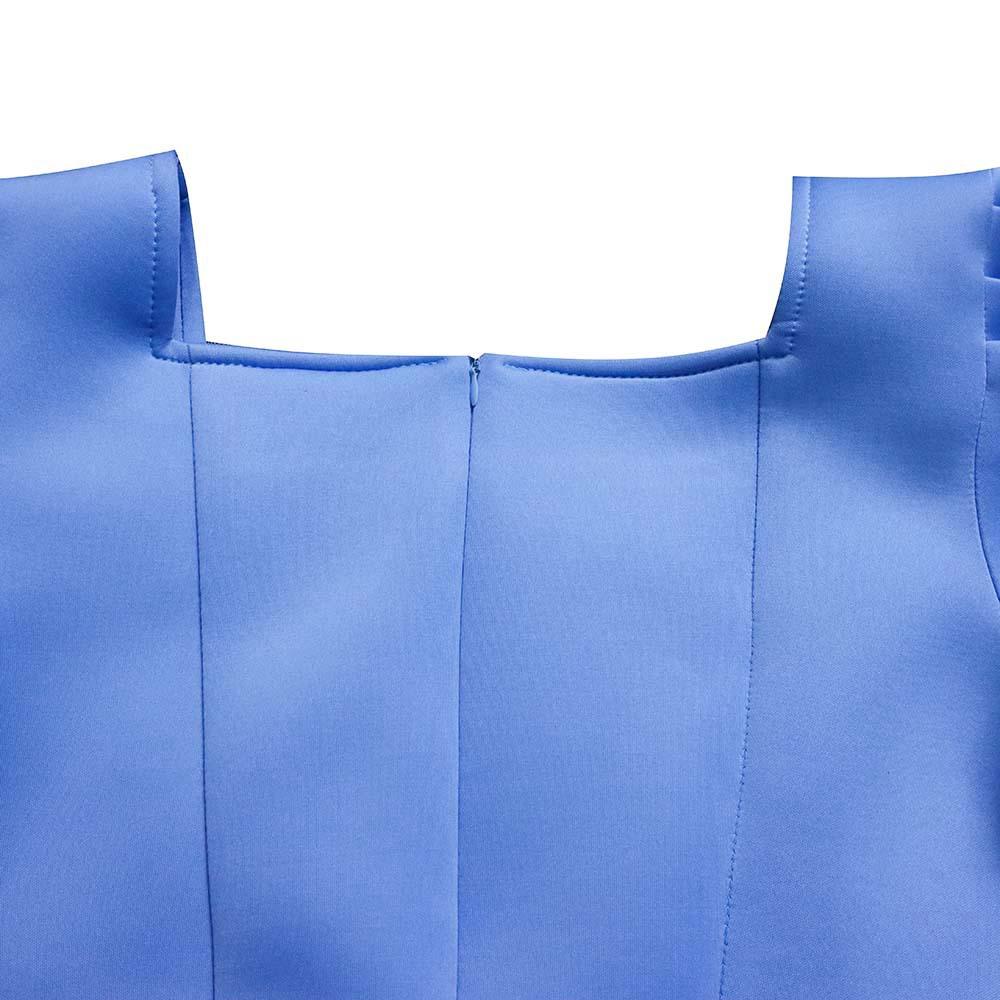 Большой размер, женское летнее модное однотонное платье, женское элегантное цельное свободное платье с квадратным воротником и короткими рукавами