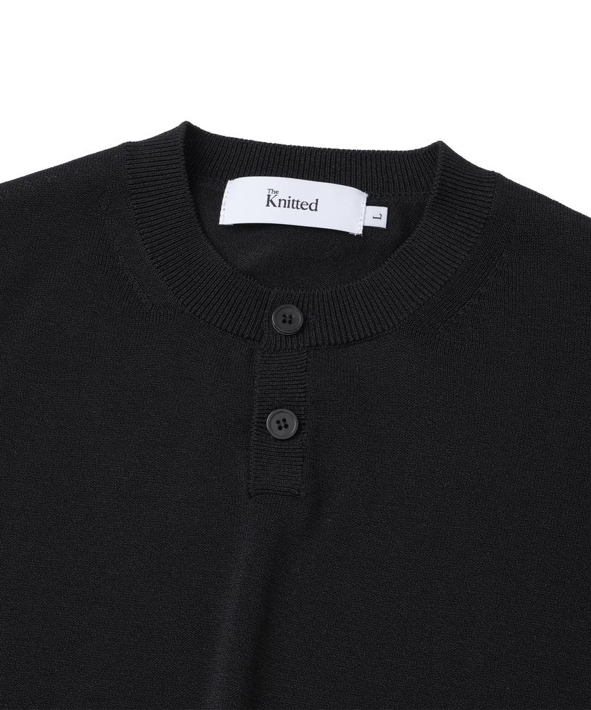 KNITTED Shellon Cooling Single Crop Knit_Henry Neck 5 Colors