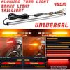 Universal 45cm Motorcycle Sequential Switchback Flowing Led Tail Drl Brake Turn Signal Strobe Strip Lights Waterproof