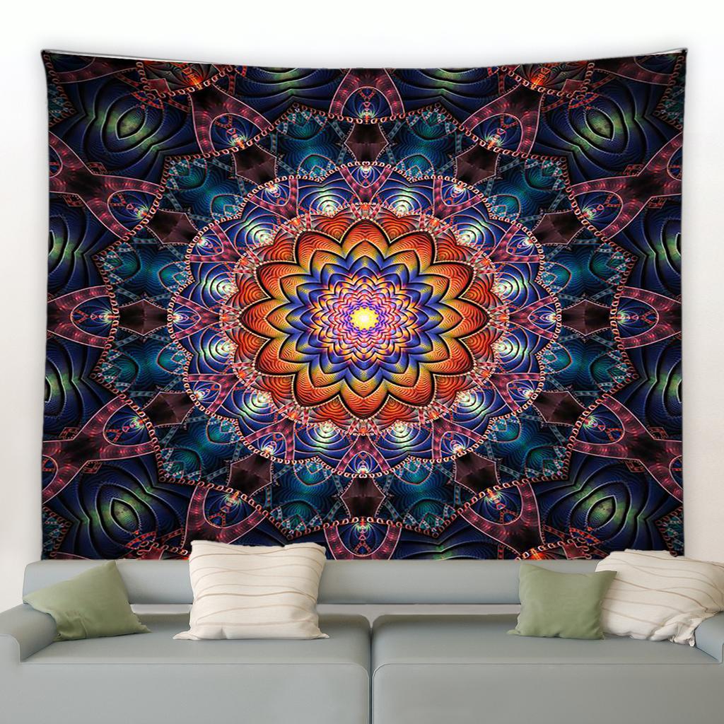 Геометрический богемный мандала цветок гобелен современная мода для дома гостиная общежитие украшение настенный коврик для пикника гобелен