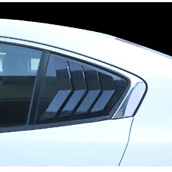 For Mazda 3 Hatchback Sedan Rear Triangle Window Louvers Vent Cover Shutter Trim Frame Car Accessories