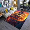 Ancient architecture fiery sunset carpet Yoga living room room decor children's crawling mat doormat area rug games mat