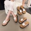 Fashion Versatile Flip-flops Women's New Flat-bottomed Cute Cartoon Slippers In Spring and Summer 2025 Casual Slippers