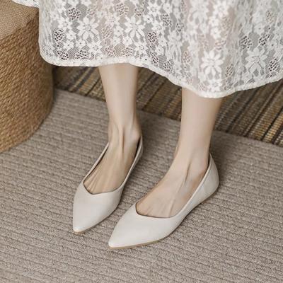 Модные женские туфли на плоской подошве Мокасины Офисная женская обувь Острый носок Балетки Социальные новинки Дешево Распродажа Non A