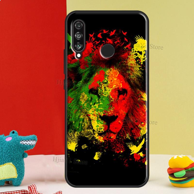 Rasta Lion Reggae Bob Marleys Case For Huawei P20 Lite P10 P30 P40 Mate 20 Pro Silicone Case For P Smart 2019 2021 Cover