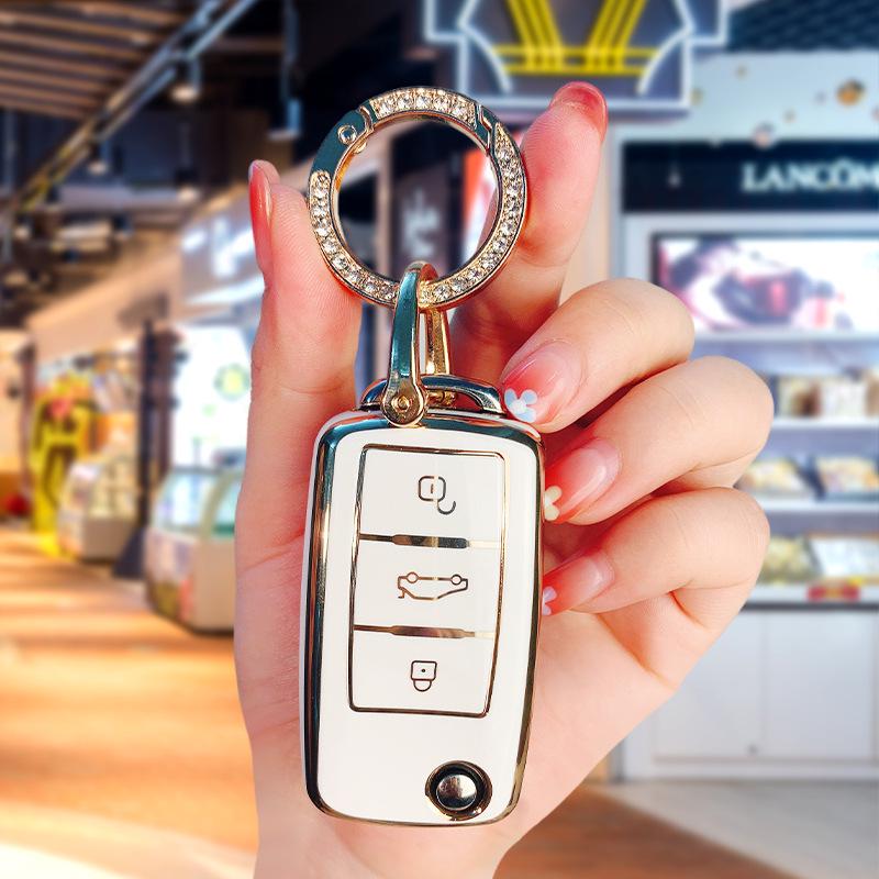 Volkswagen Key Shell for Sagitar, Bora, Lavida, Tiguan, Passat, Lamando, Golf, Polo, T-Roc, and New CC Models
