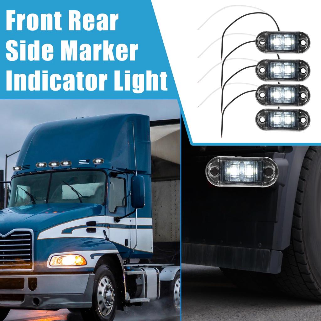 A ABSOPRO Front Rear Side Marker Lights, Waterproof Outdoor Oval Position Lamp for Truck,