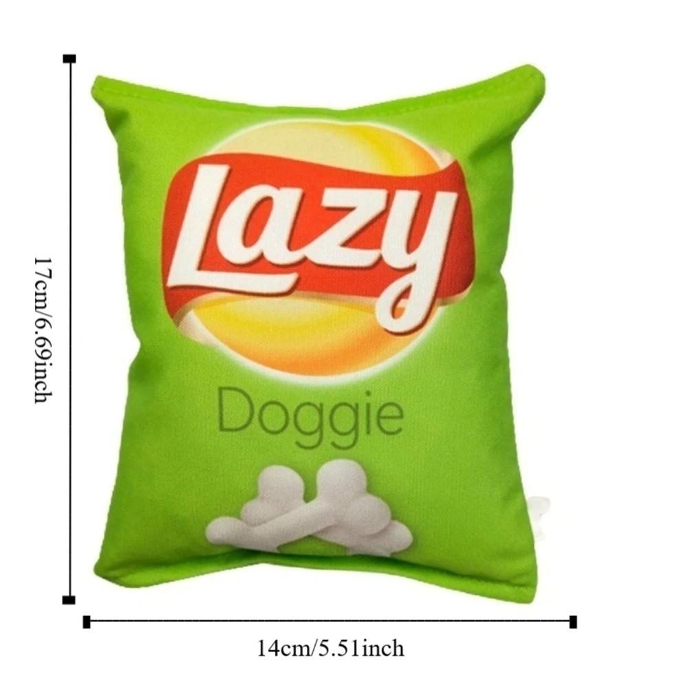 Clean Teeth Plush Potato Chip Toy Creative Chew Training Toy Soft Dogs Gnawing on Toys  for Pets