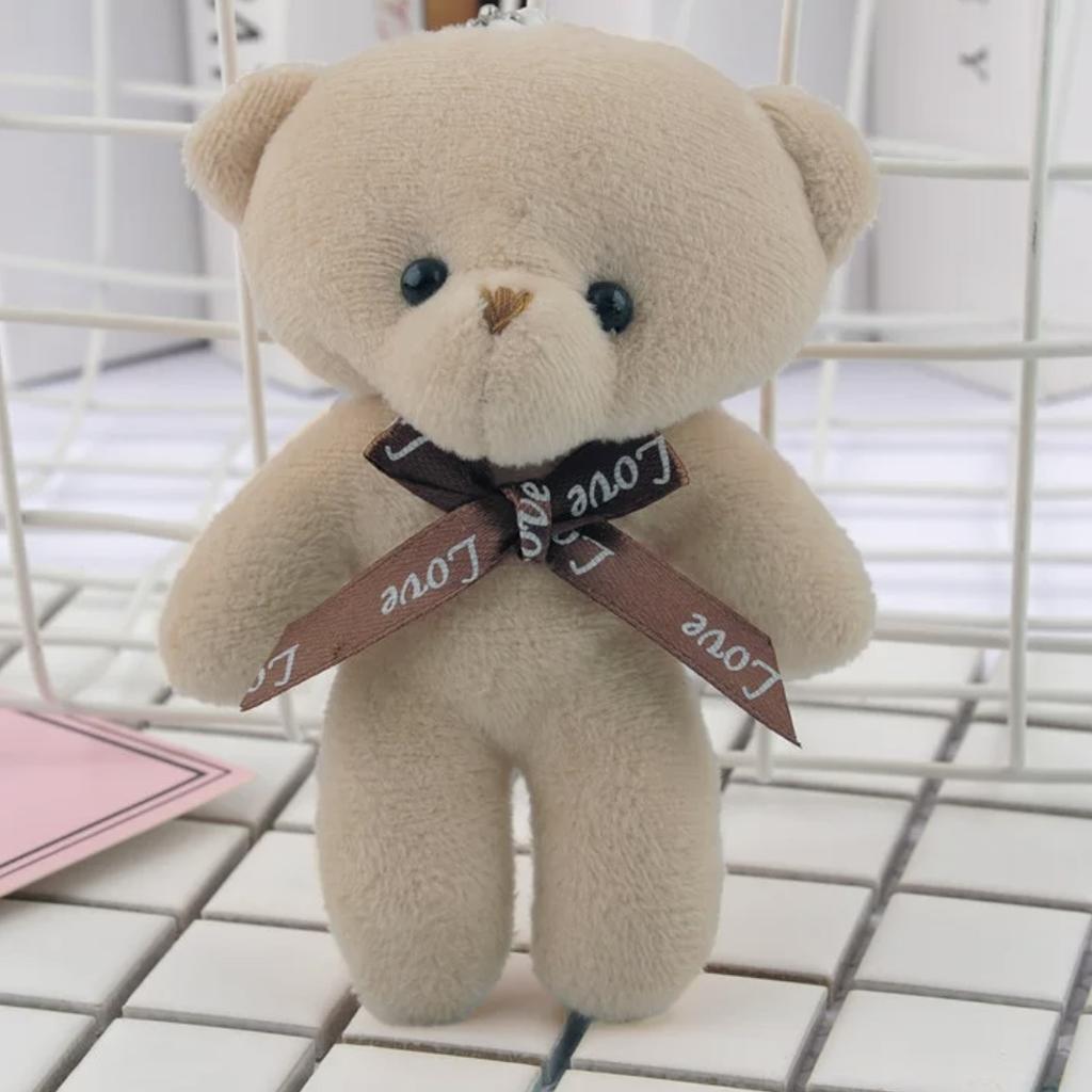 10 см Мини-подвеска в виде медведя-бабочки, разноцветный плюшевый медведь, подвесное украшение, кукла, высококачественная игрушка, брелок, подарок для студента