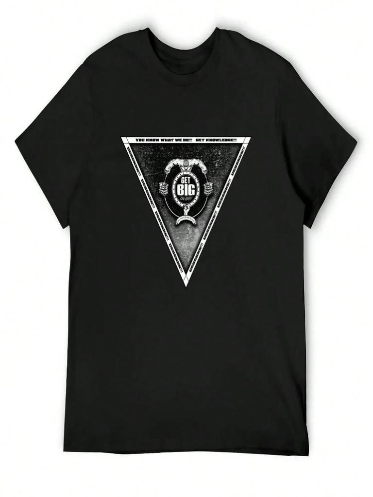 Get Big Pyramid Flip - BLACK T-Shirt Oversized T Shirt Shirts Graphic Tees Cotton Graphic Tees Aesthetic Clothing unisex's T Shirts