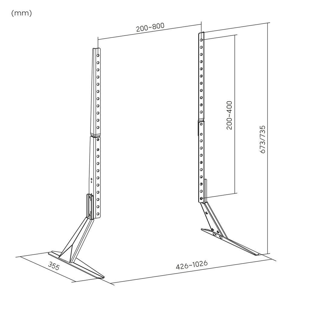 TV stand with universal Kruger&Matz TV legs