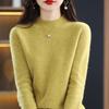 Свитер с половиной водолазки, женский однотонный базовый свитер, темпераментный свитер для похудения