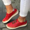 Spring and Autumn New Flat-bottomed Large-size Thick-soled Color Matching Sports Women's Shoes