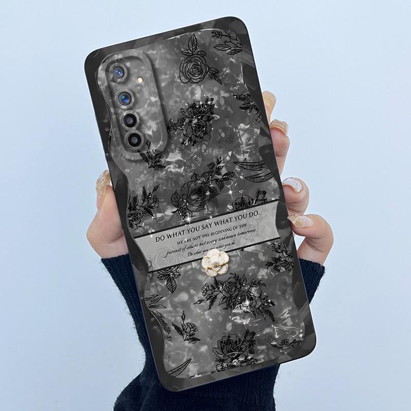 Чехол для телефона Realme 6 Чехол Realme 6s Модный Простота Масляная живопись Цветок Мягкий Жидкий силикон Оболочка Для Realme 6 Pro Funda