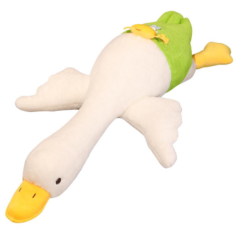 Новая большая белая гусь утешительная подушка кукла гусь детеныш спящий на боку выхлопная подушка плюшевая игрушка спящая кукла