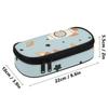 School Pencil Case Printed 300D Polyester Easy Open Zipper with Main Pocket Mesh Layer and Removable Pen Divider for Students