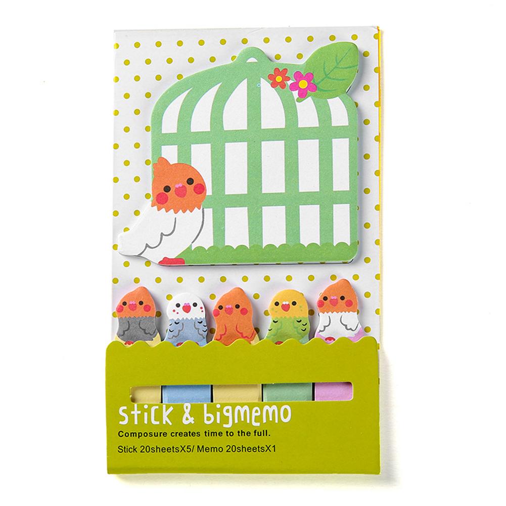 Cute Cartoon Multi-function Sticky Notes Memo Pad Paper Bookmarks School Supplies Planner Stickers