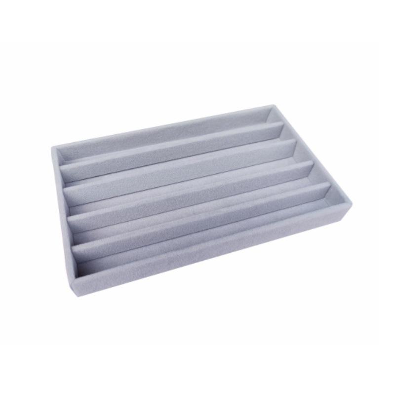 Jewelry Tray Jewelry Display Tray Gray Flannel Stud Earrings Display Dust Storage Props Drawer Jewelry Storage Box