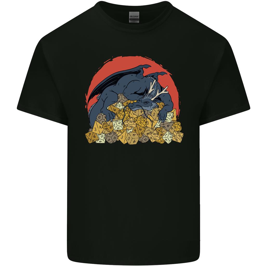 RPG Sleeping Dragon Roleplay Games Dice Unisexs Light Cotton TShirt