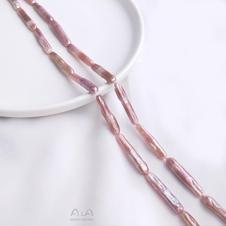 Барочные неровные жемчужины-зубочистки с серебряными сквозными отверстиями для изготовления ювелирных изделий своими руками