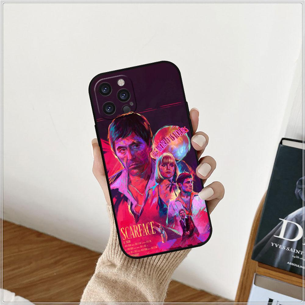 Чехол для телефона с фильмом «Лицо со шрамом» 1983 года для Apple iPhone 15 14 16 13 12 11 Pro Max Mini 8 7 XS XR SE, мягкий силиконовый, противоударный, задняя крышка