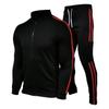 Men's Cardigan Stand Up Collar Sports Suit, Youth Sportswear, Casual Slim Fit, Running Sports Two-piece Set