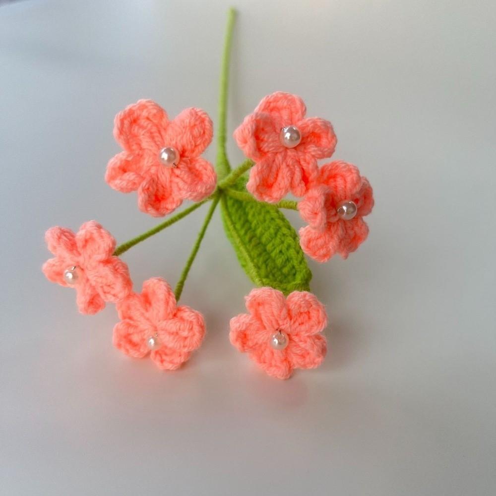 Artificial Handmade Bouquet Hand-woven Knit Fake Flowers Creative Crochet Flowers  Home Decoration