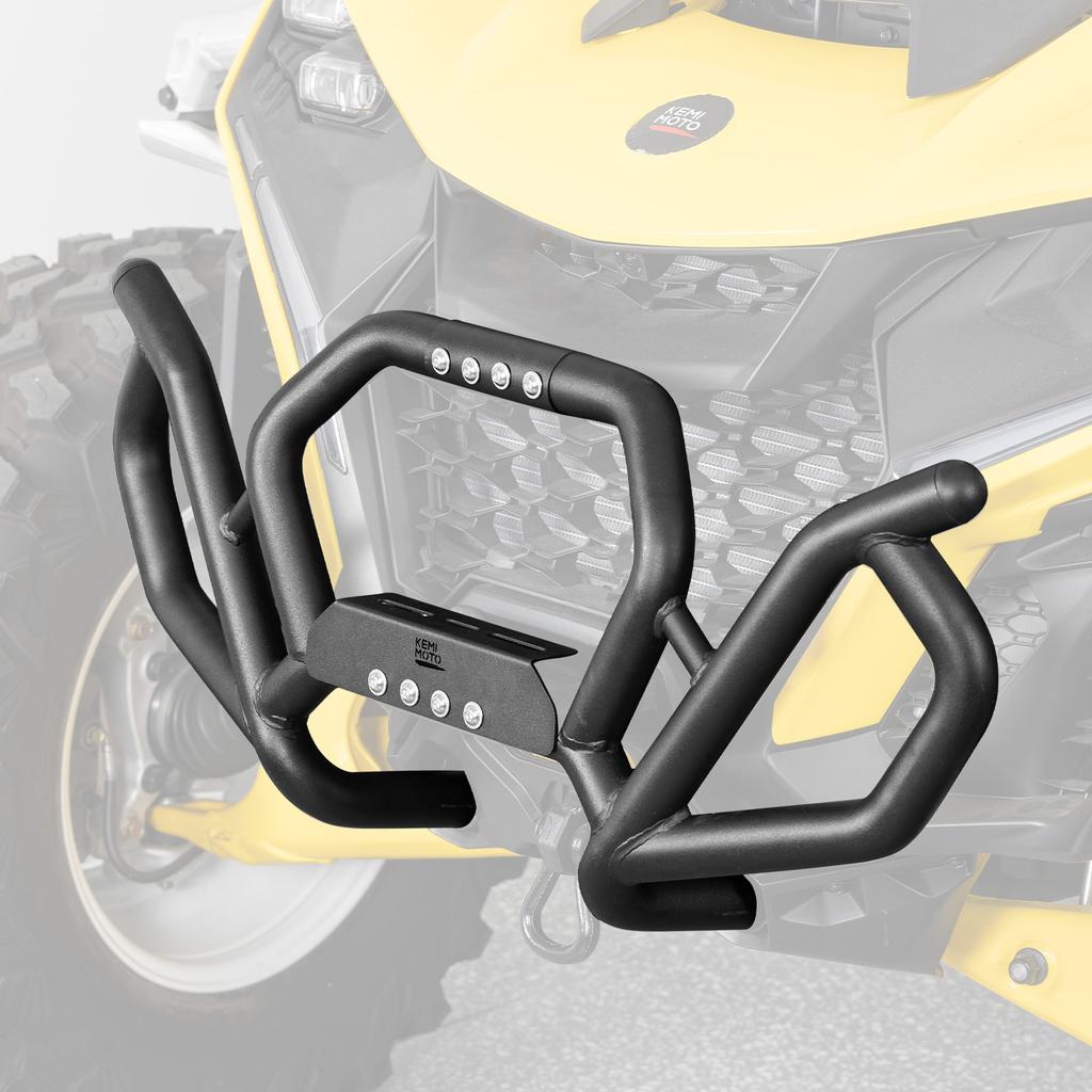 Front Bumper Heavy-Duty Metal Brush Guard Protector 715010071 For Can-Am Maverick R Max X RS 999T 2024-2025 Full End Protect