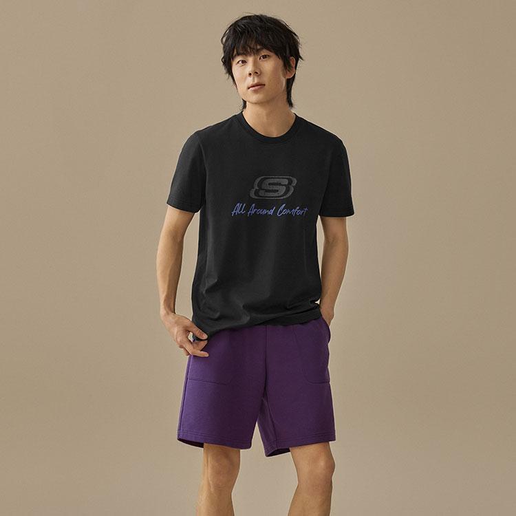 Skechers T Shirt Unisex Carbon Black L225U129-0018