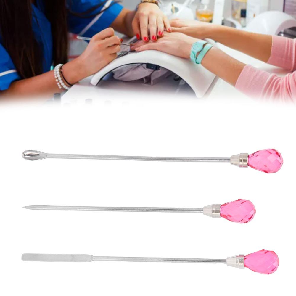 3 Pcs Portable Nail Art Stirring Rod Professional Nail Art Spatula Salon & home DIY use