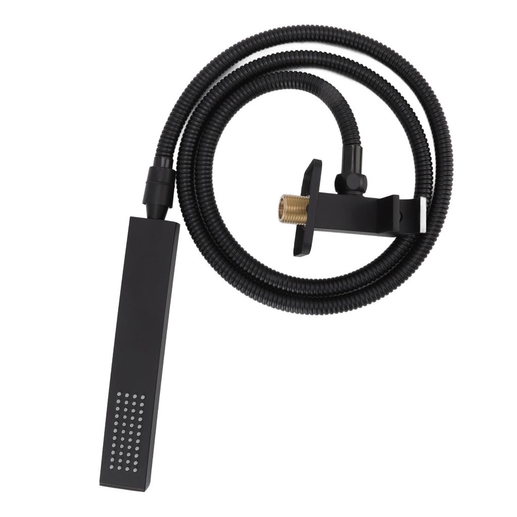 Wall Mounted Shower Set Black High Pressure Shower Head with G1/2 Caliber for Bathroom