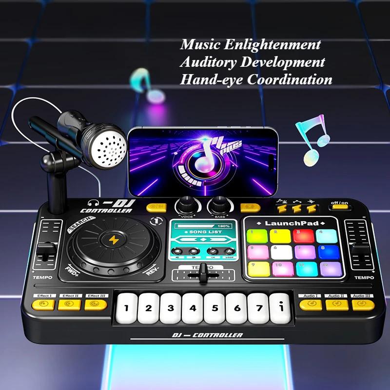 Нетоксичная Музыкальная Игрушка для Детей Симулятор DJ-микшера Контроллер Многофункциональный Электронный Орган DJ-плеер Развлекательная Игрушка Рождественские Подарки