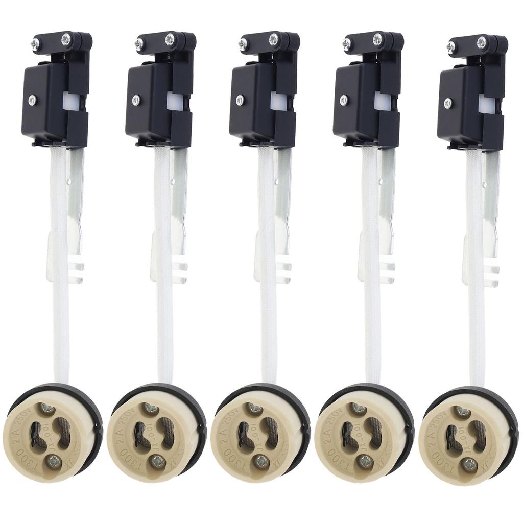 5 шт. патрон для лампы GU10 на кронштейне керамические цоколи ламп разъем для светодиодных ламп / светильников с клеммной коробкой гнездо