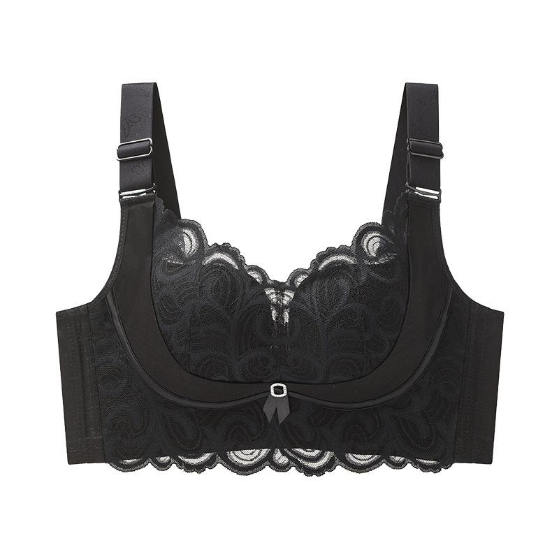 Кружевной бюстгальтер с эффектом пуш-ап, женский регулируемый бюстгальтер без косточек, с верхней поддержкой, предотвращающий провисание груди, утягивающее нижнее белье большого размера