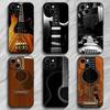 Классическая музыкальная гитара Чехол для телефона Для iPhone 17 16 15 14 13 12 PRO MAX PLUS Mini ТПУ Мягкий к коже Чехол