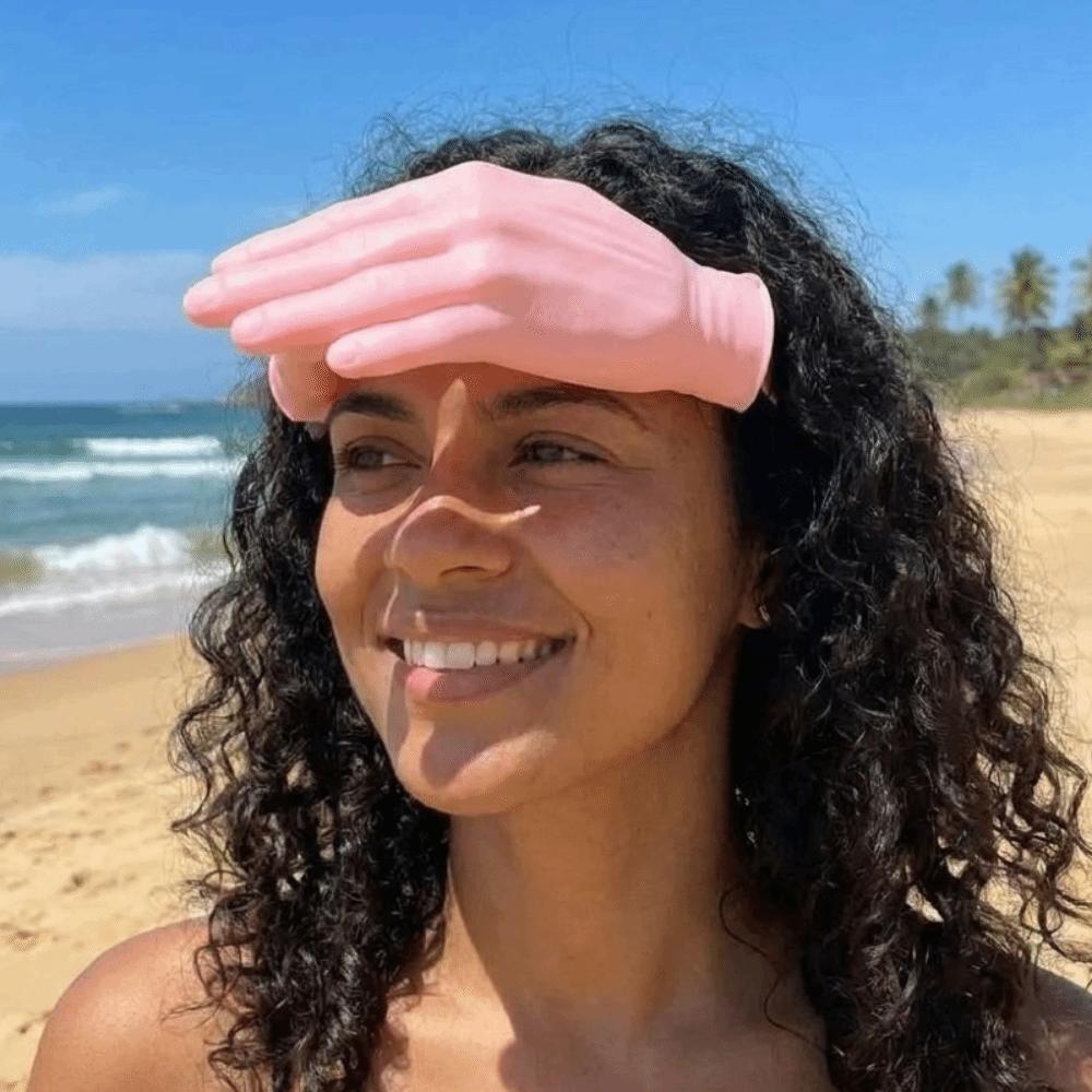 Funny Hand Shaped Visor UV Protection Palm Visor Headband Unisex Palm Shaped Sun Hat Pool Party