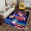 American Flag and Fireworks Art suitable as a non-slip mat for the living room or bedroom sofa