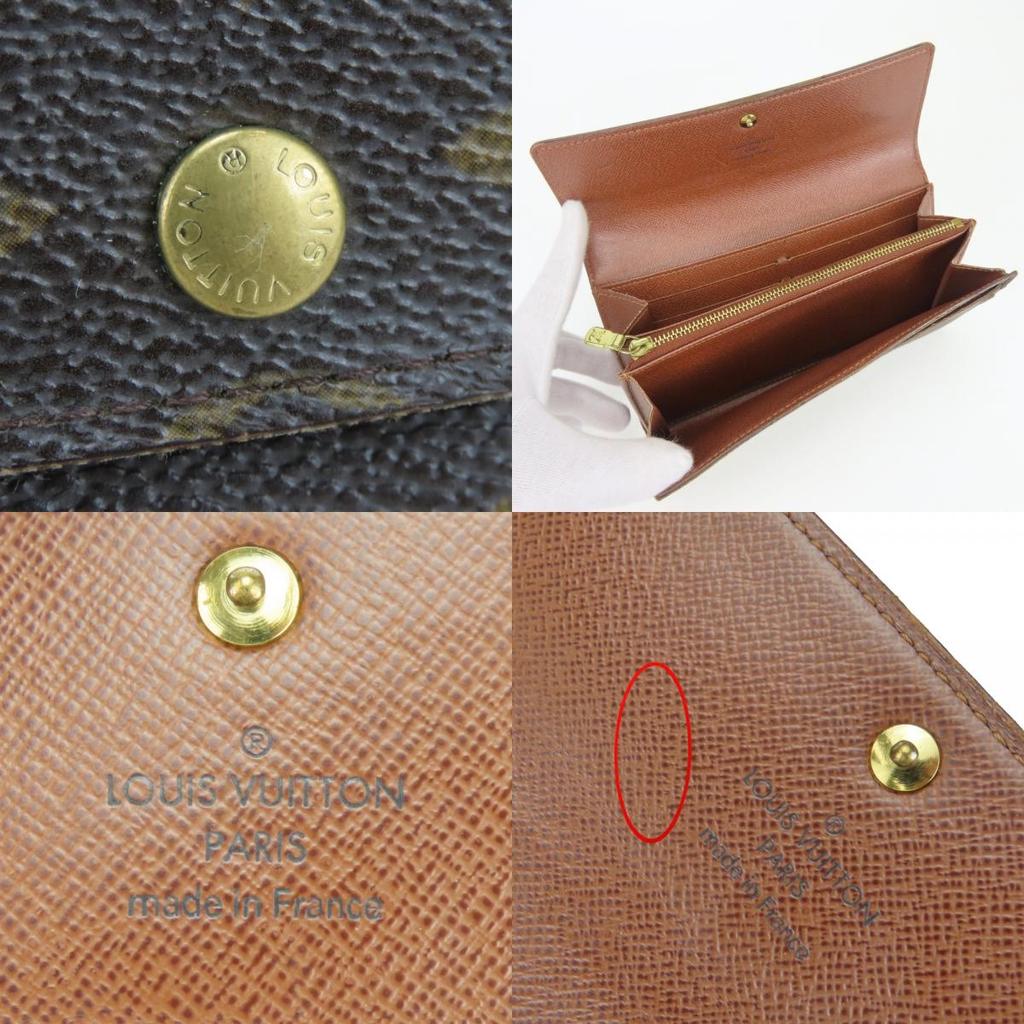 Used LOUIS VUITTON Purse Portefeuille Sara M61734 Monogram Brown Classic
