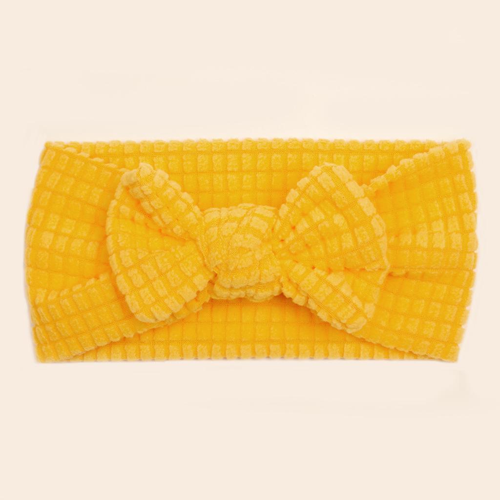 Новая повязка на голову с бантом для малышей осень/зима: Уютный, однотонный, идеально подходит для девочек